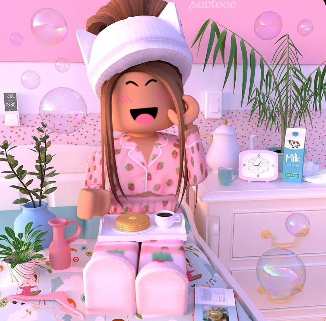 Pijamas Rosas de Fresa de Roblox Fondos de pantalla