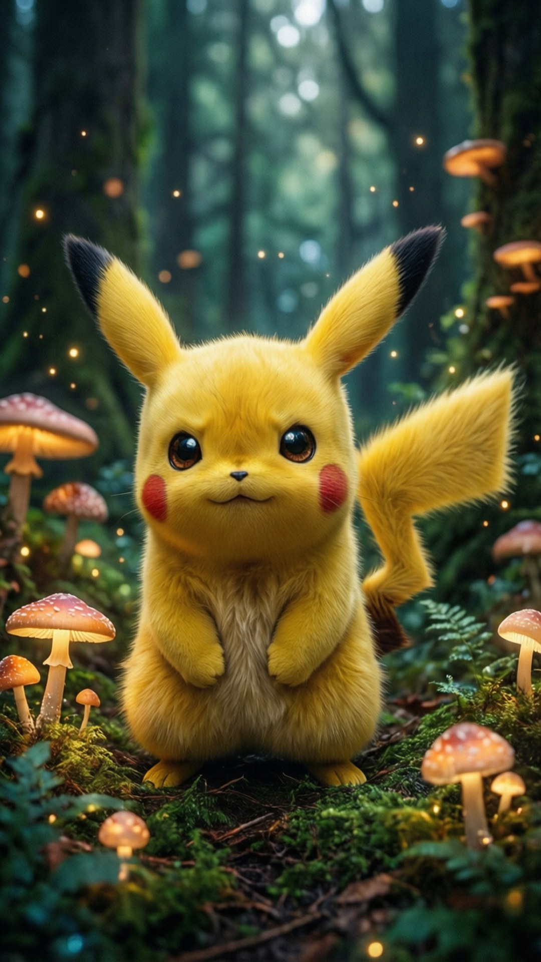 Pikachu en el bosque mágico Fondos de pantalla