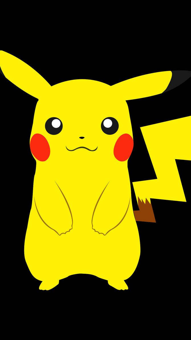 Fondo de pantalla de Pikachu sobre fondo negro.
