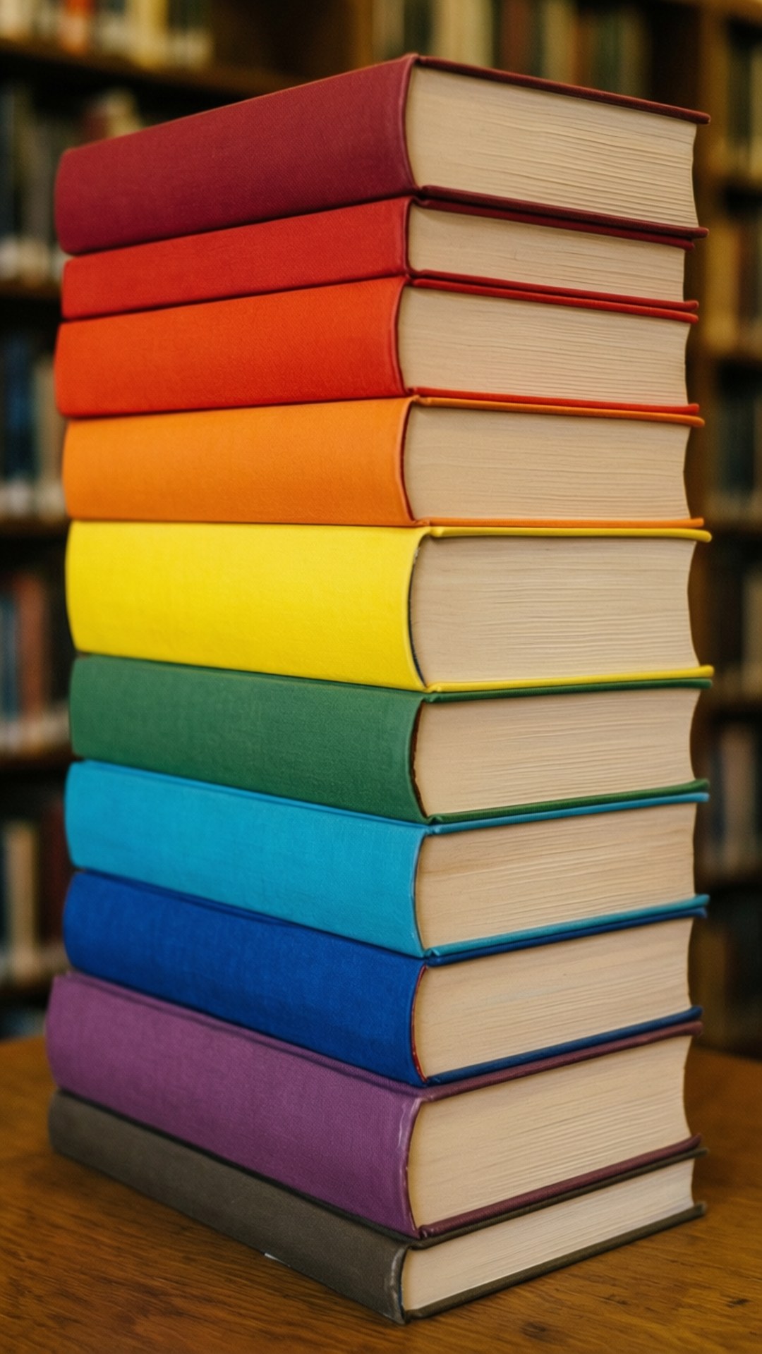Pila de libros arcoíris Fondos de pantalla