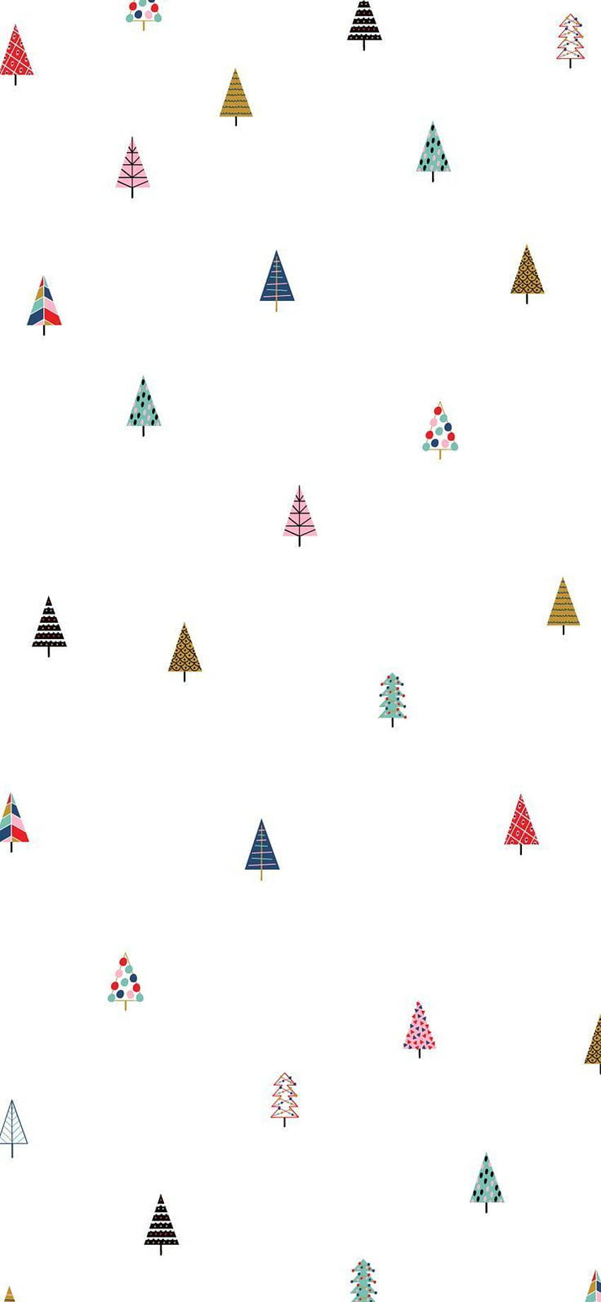 Pinos Navideños Coloridos y Sencillos Fondos de pantalla