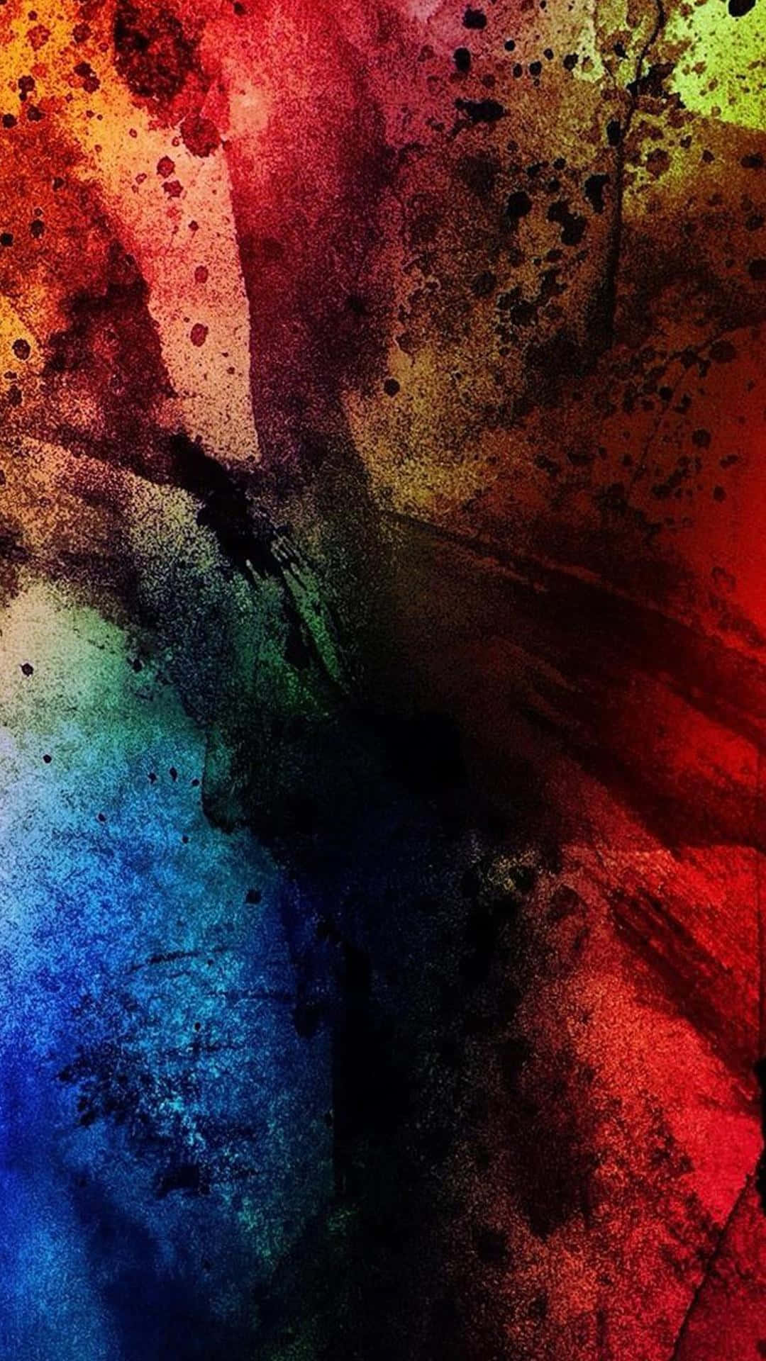 Pintura abstracta con salpicaduras negras para iPhone X Fondos de pantalla