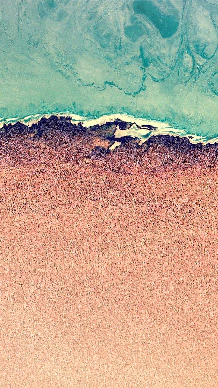 Pintura de Agua de Mar y Arena Naranja iOS 12 Fondos de pantalla