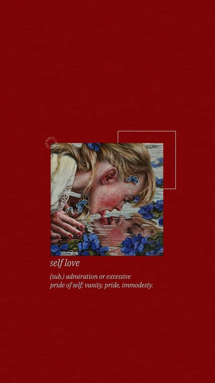 Pintura de amor propio estética roja para Tumblr Fondos de pantalla