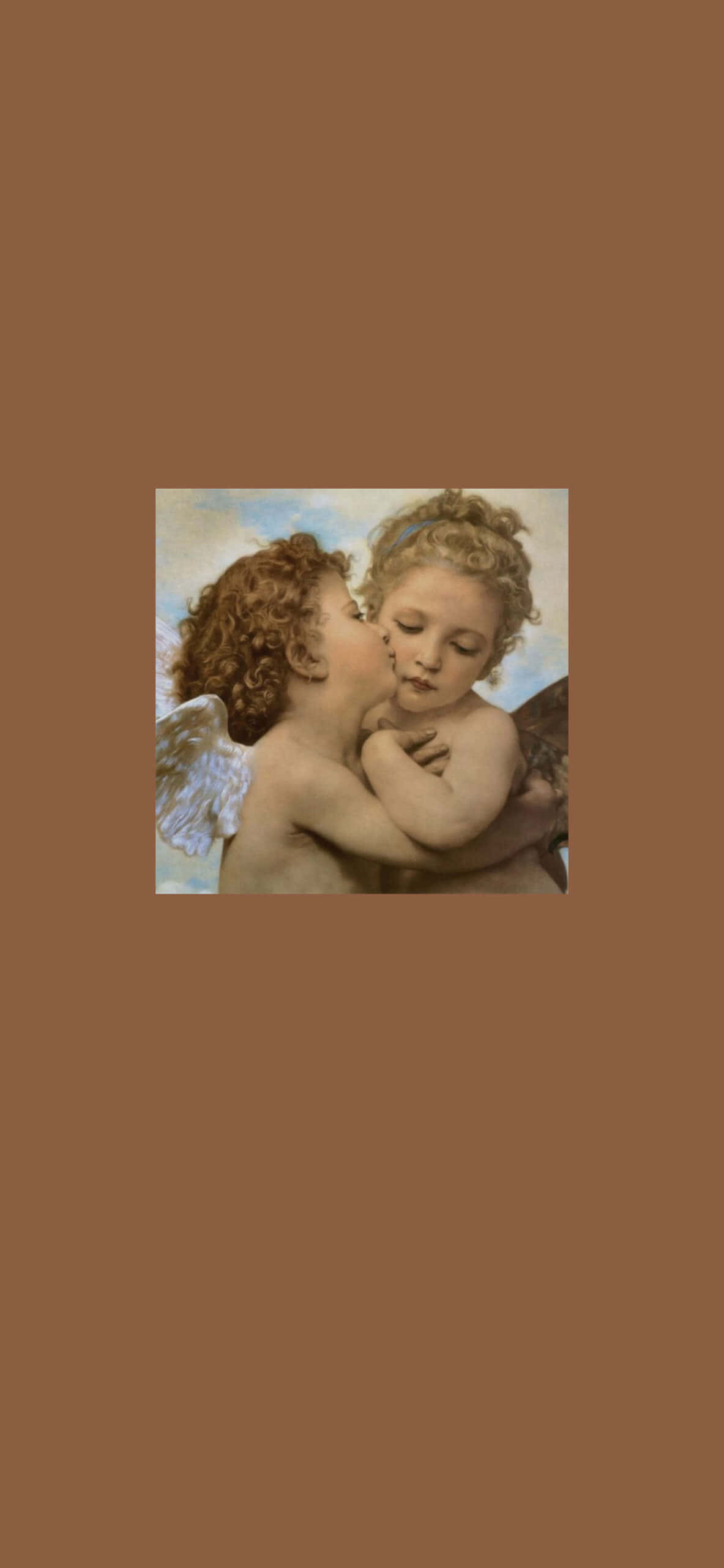 pintura de dos ángeles besándose Fondos de pantalla