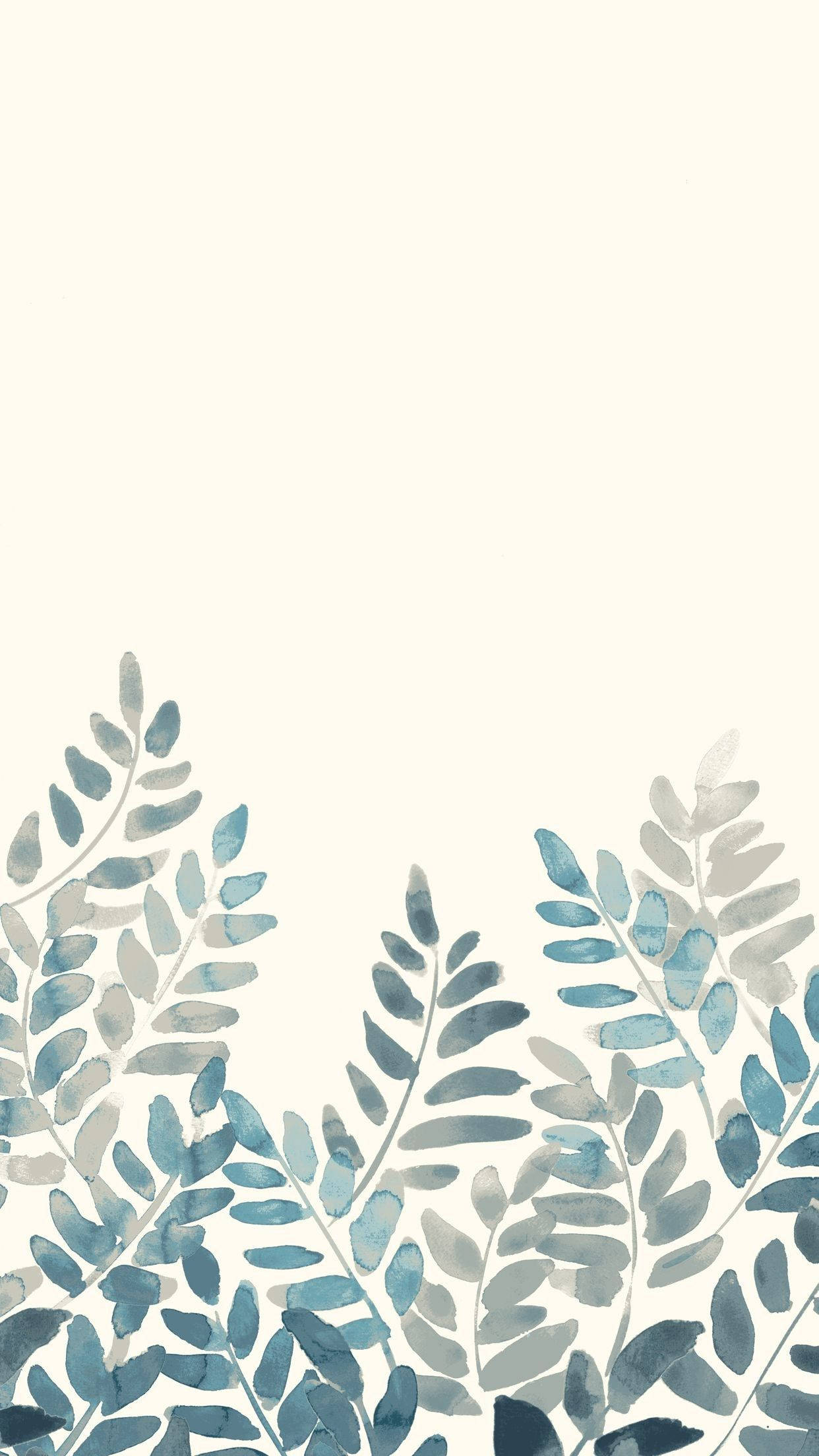 Pintura de hoja pastel para iPhone Fondos de pantalla