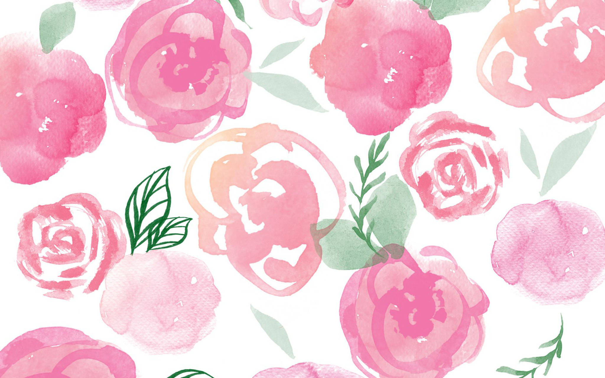 Pintura floral rosa linda Fondos de pantalla