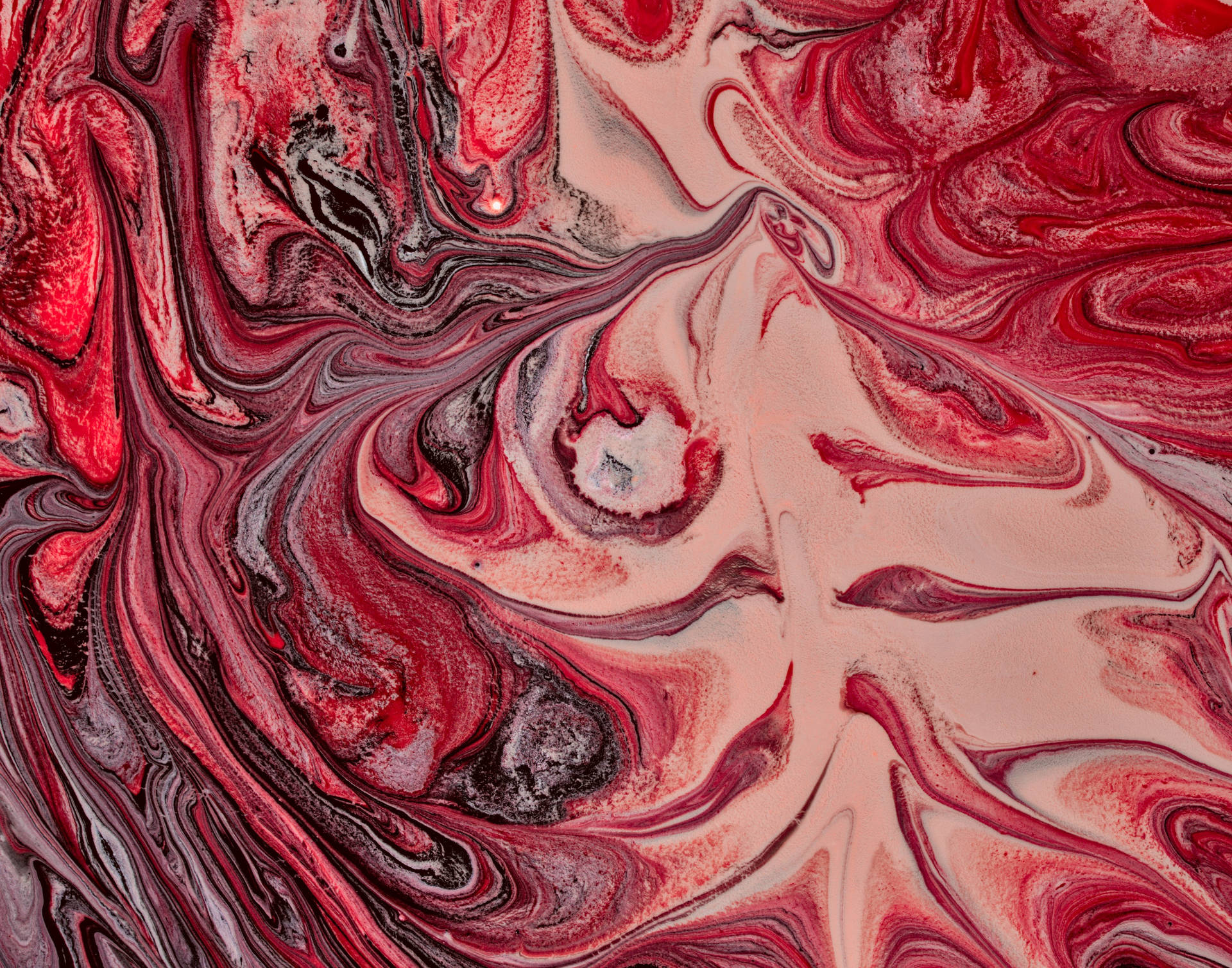 Fondo de pantalla abstracto de pintura fluida roja