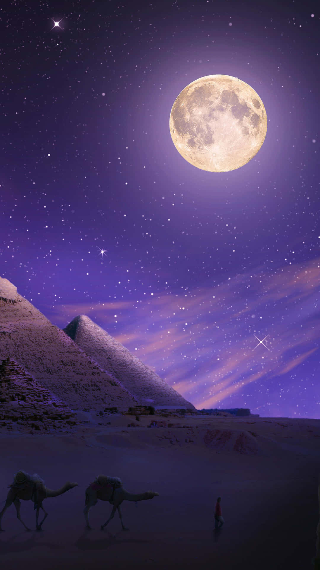 Pirámide de la Luna Cielo Púrpura Fondos de pantalla