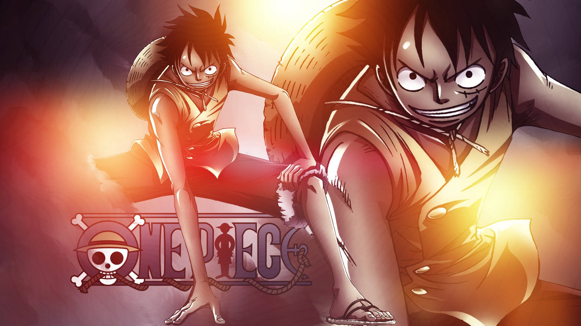 Pirata Anime Luffy con Fuego