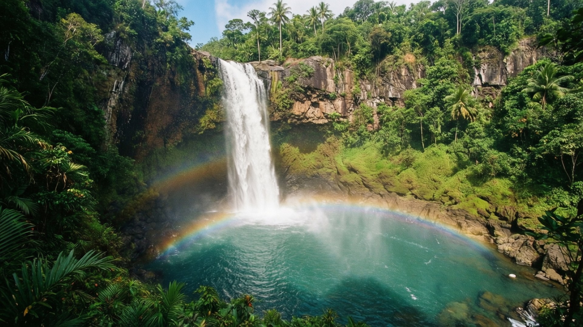 Piscina de Cascada Tropical Fondos de pantalla