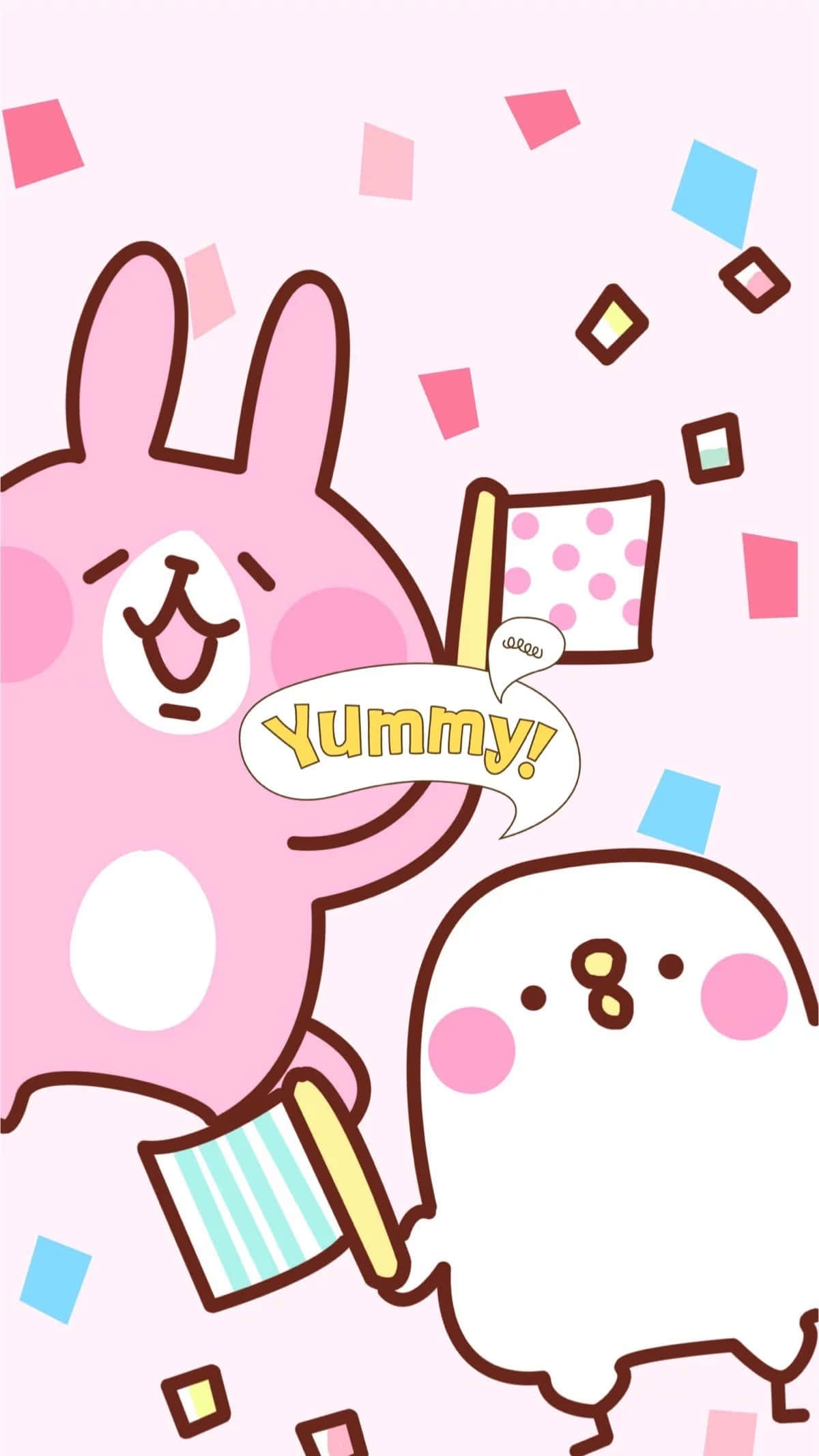 Piske y Usagi Pegatinas de Cosas Lindas Fondos de pantalla