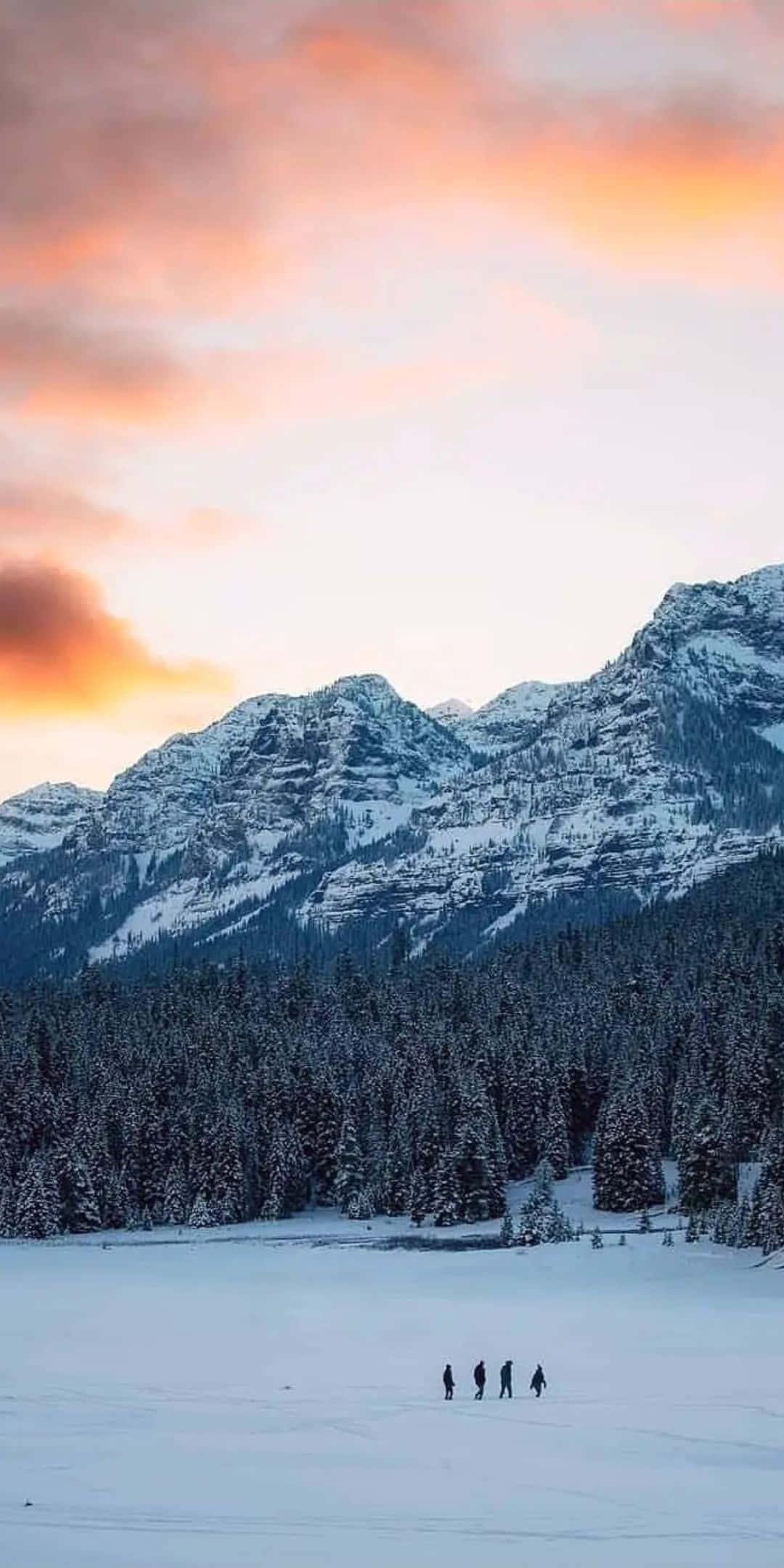 Pixel 3 Fondo de Invierno Personas Caminando en la Nieve Fondos de pantalla