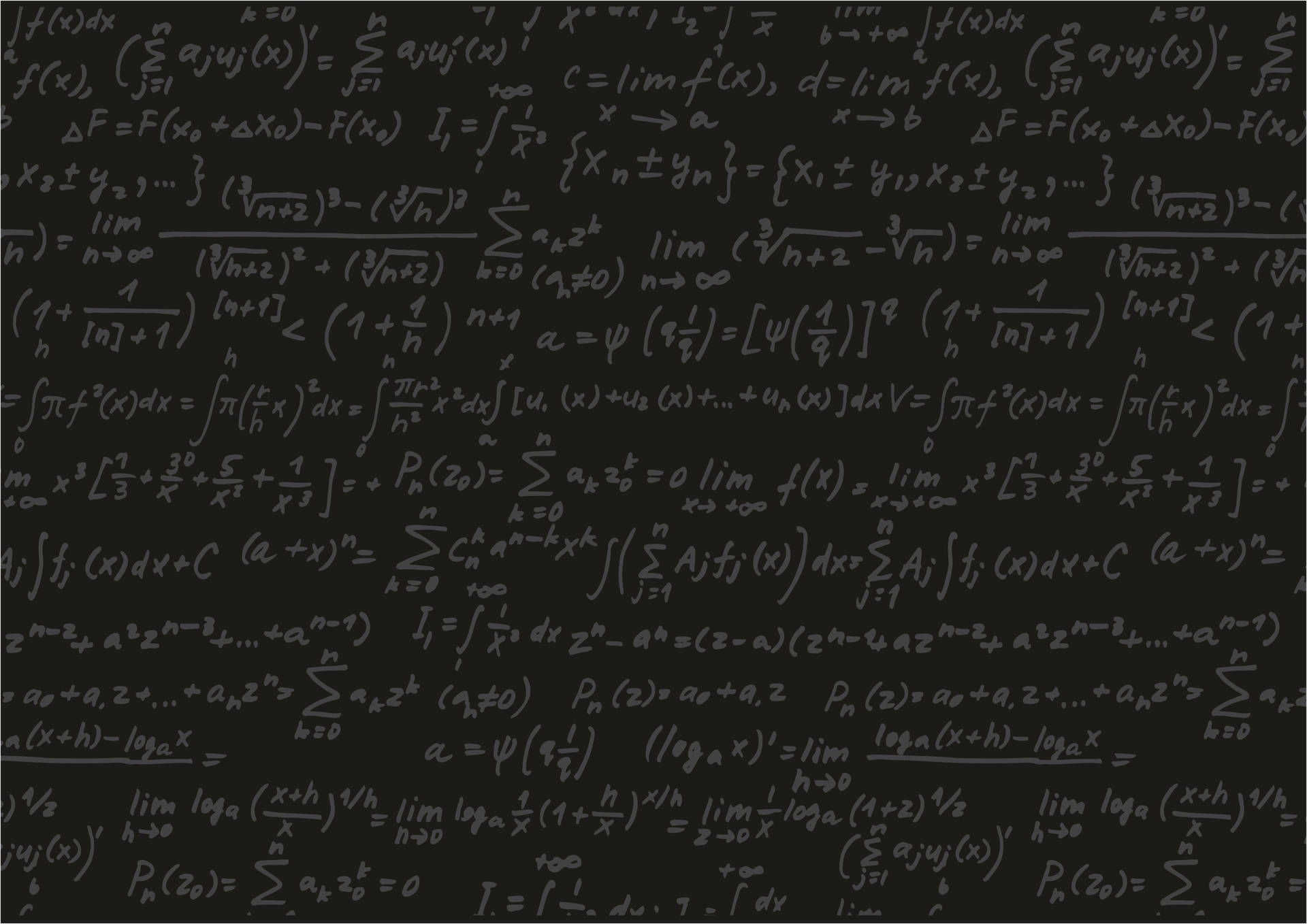 Fondo de pantalla de Pizarrón de Matemáticas en Blanco y Negro