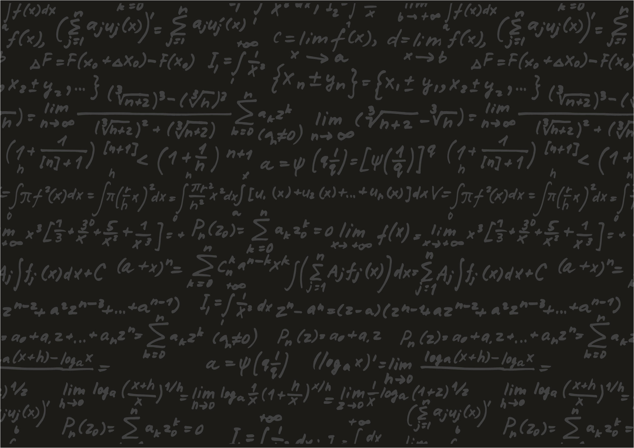Pizarrón de Matemáticas en Blanco y Negro Fondos de pantalla