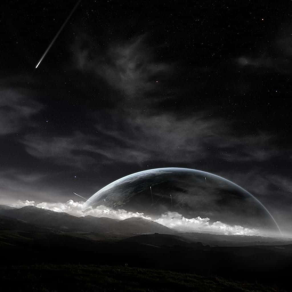 Planeta en el Espacio Oscuro iPad Fondos de pantalla