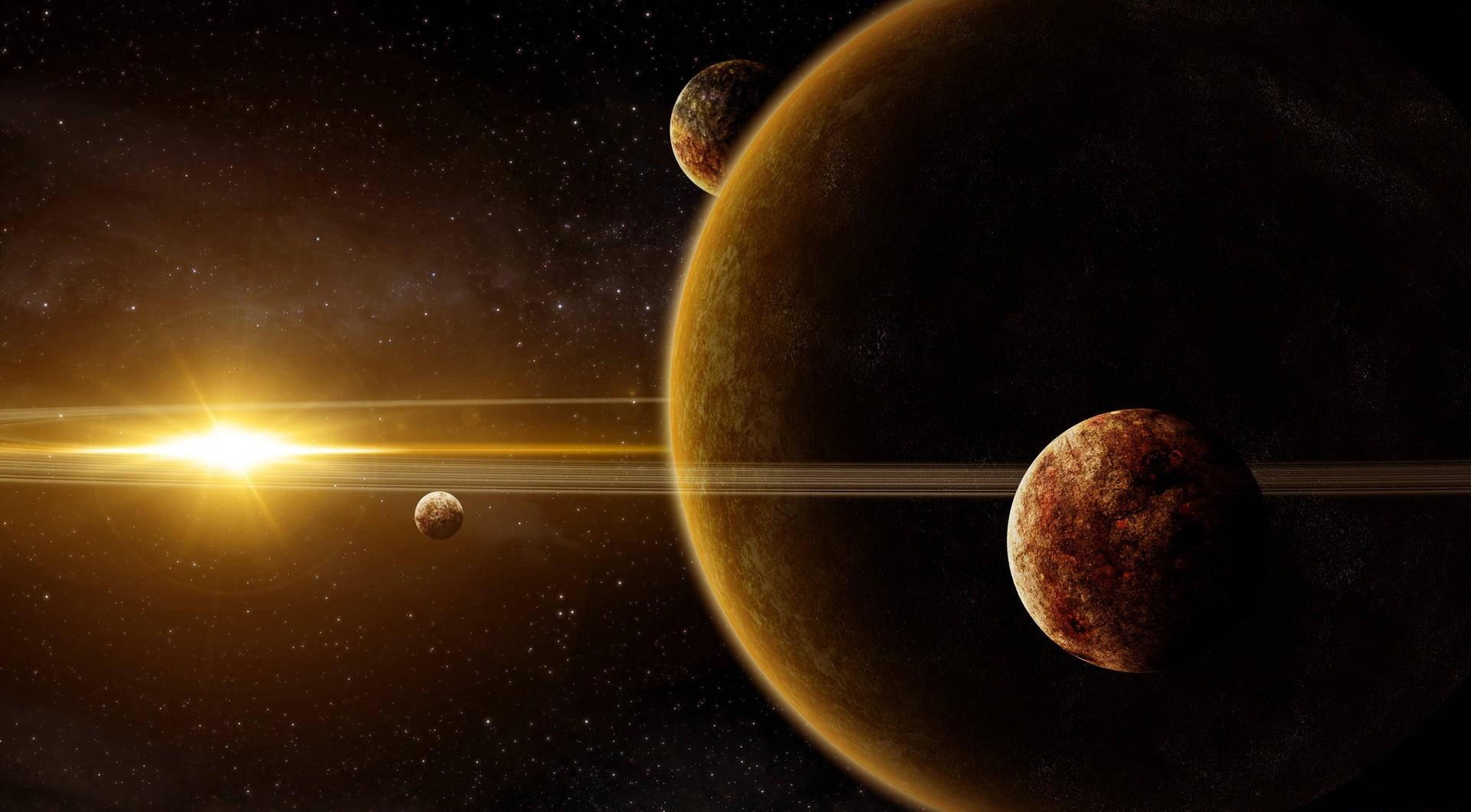 Fondo de pantalla Planeta en Galaxia Universo