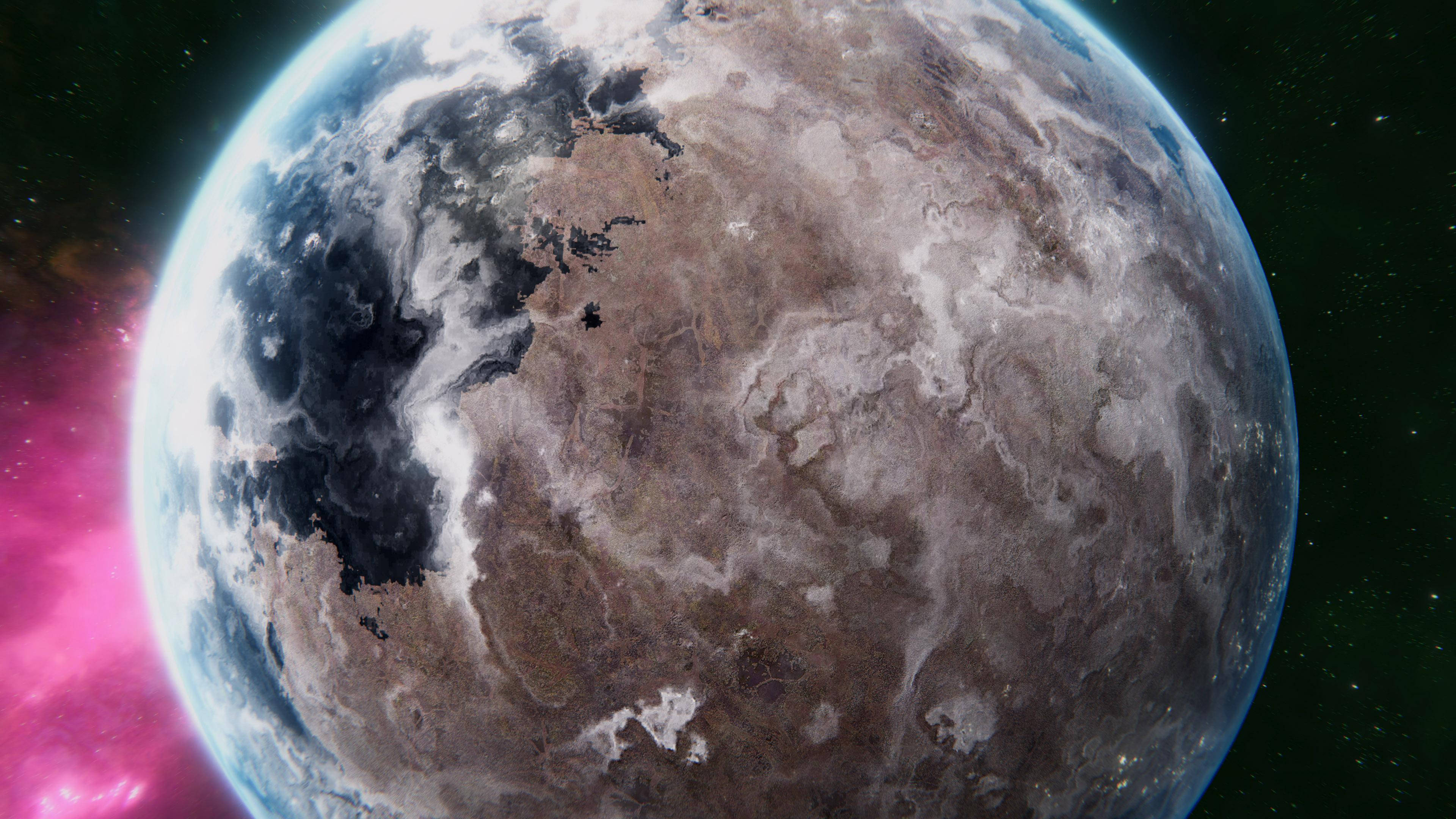 Planeta en Movimiento en Primer Plano 4K Fondos de pantalla