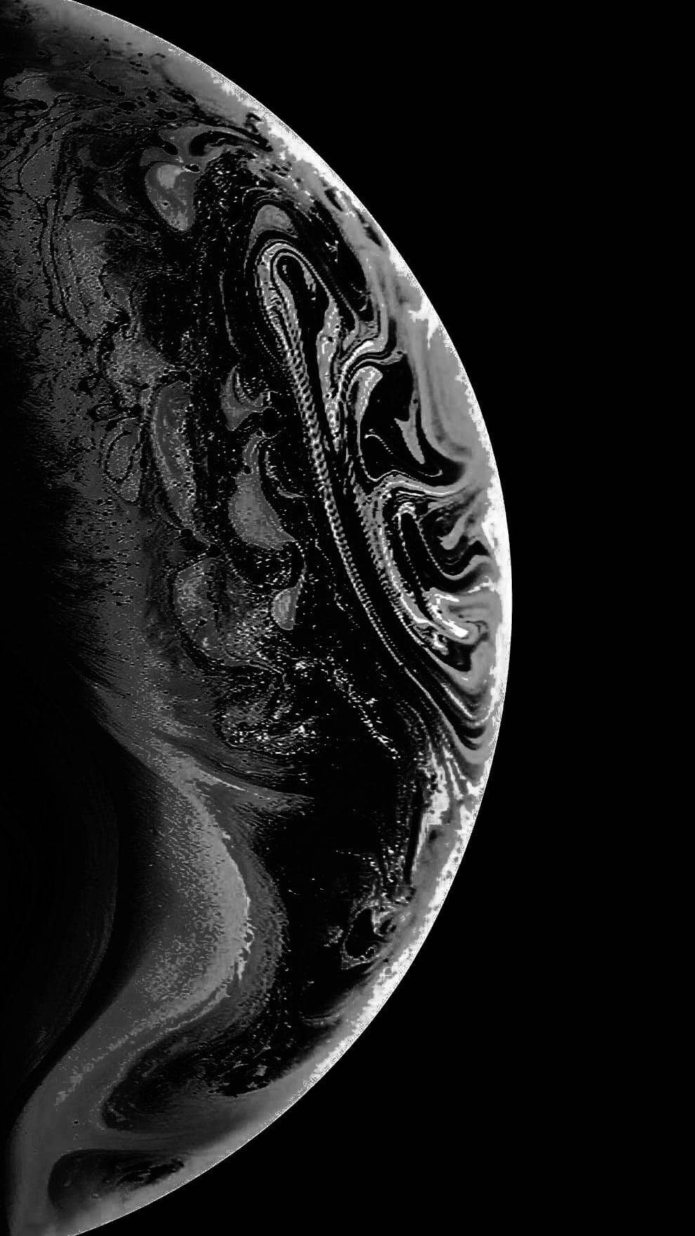 Planeta Negro Total en el Espacio Fondos de pantalla