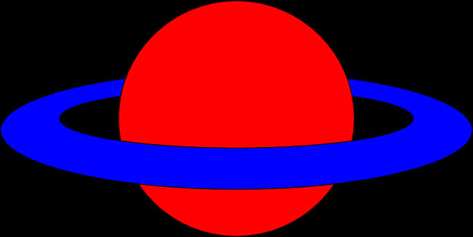 Planeta Rojo con Anillos Azules Gráfico Fondos de pantalla