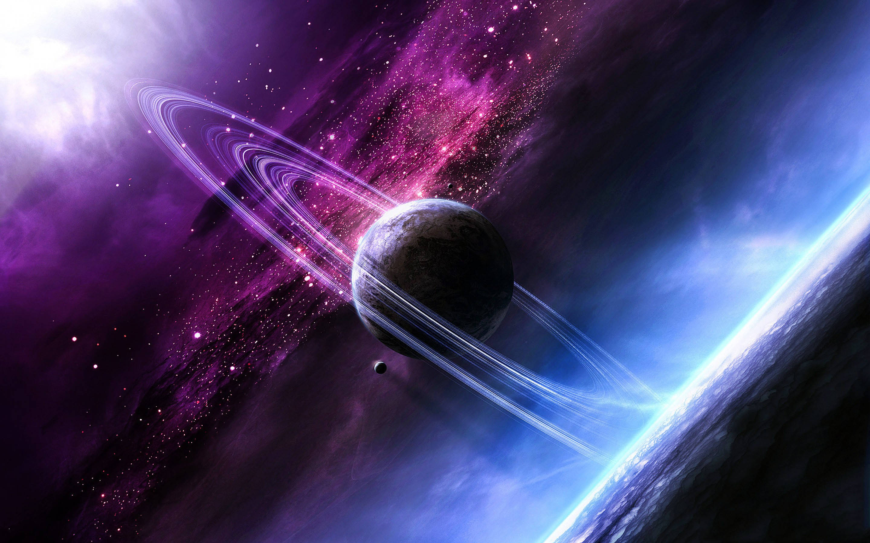 Planeta Saturno Estética Espacial Fondos de pantalla