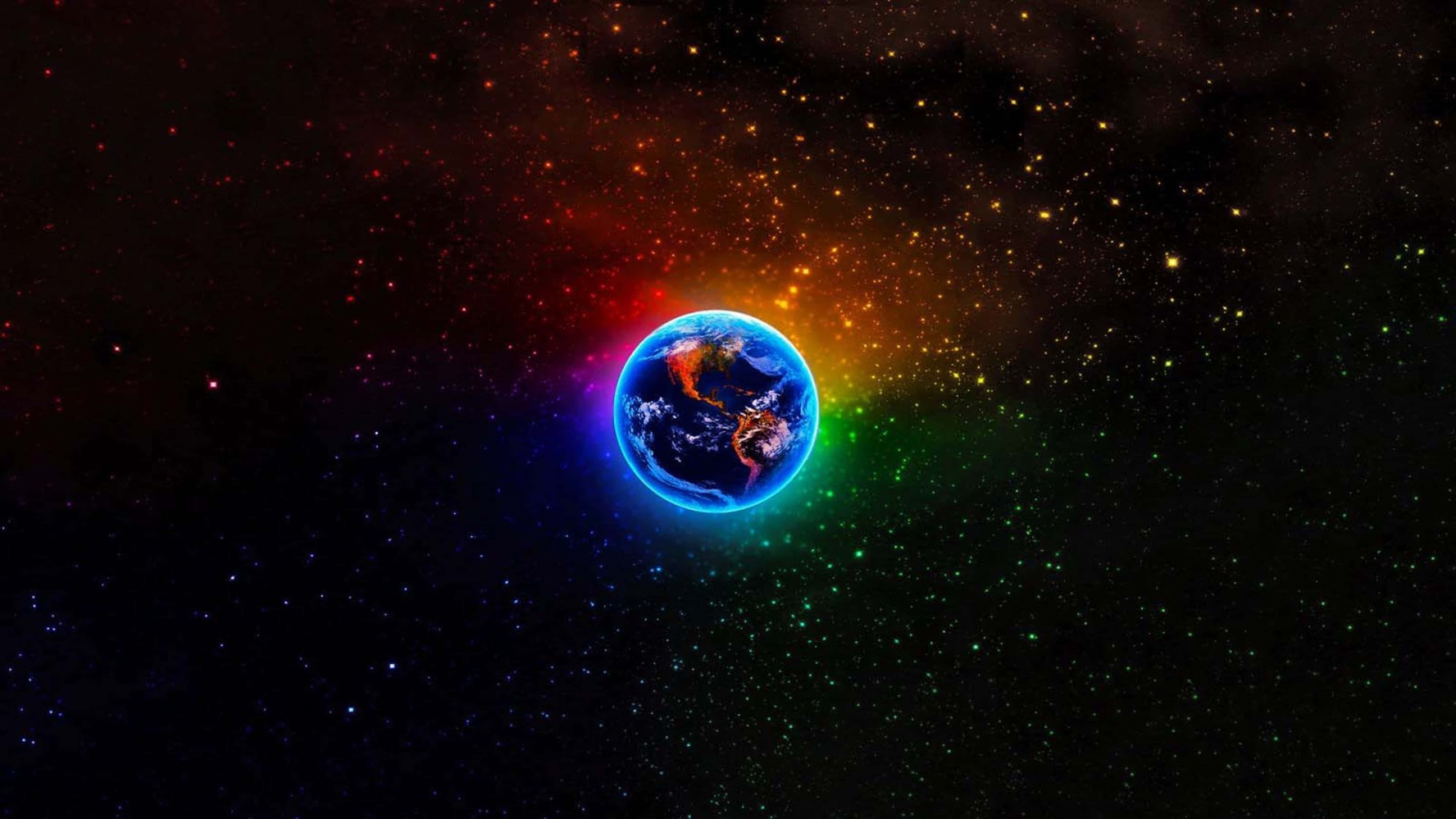 Planeta Tierra Colorido 4K Universo Fondos de pantalla