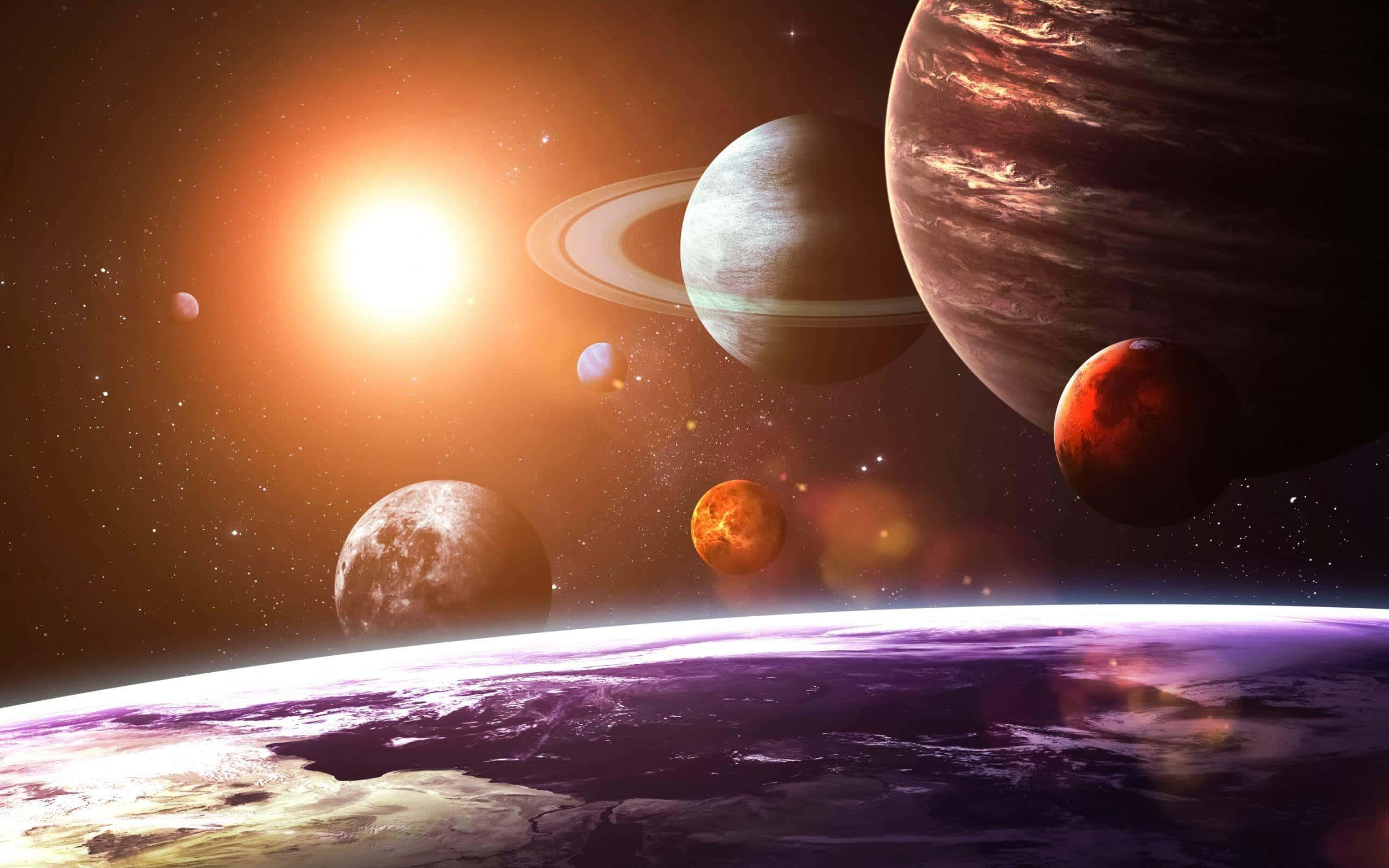 Planetas del Sistema Solar sobre la Tierra Fondos de pantalla