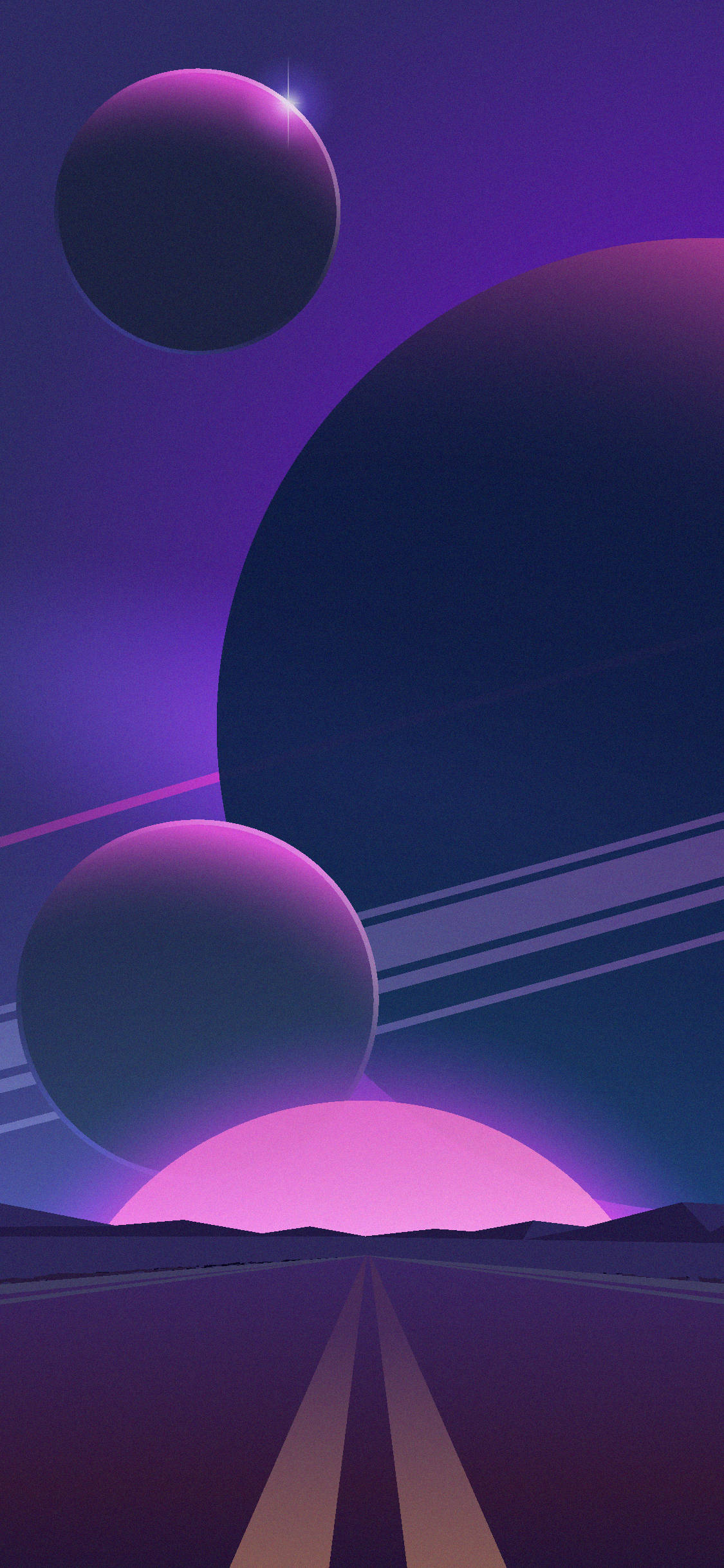 Planetas monocromáticos de estética espacial Fondos de pantalla
