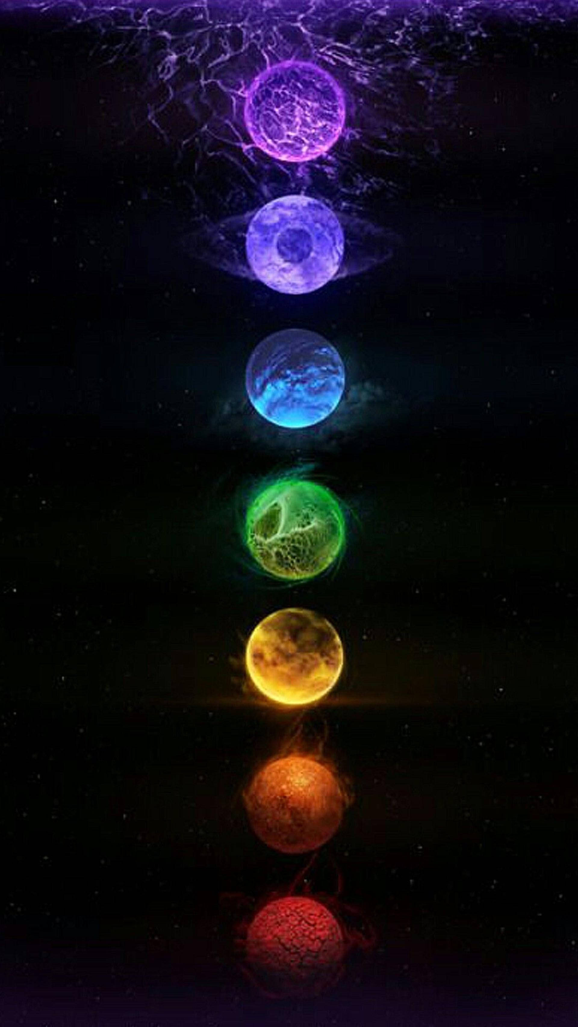 Planetas Oscuros de Estética Psicodélica Fondos de pantalla