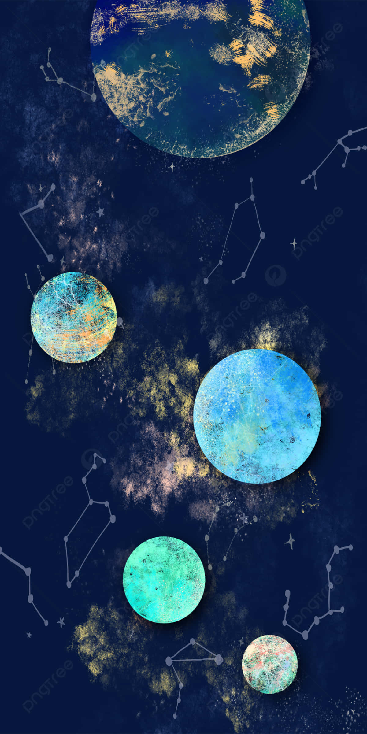 Planetas y constelaciones visibles Fondos de pantalla