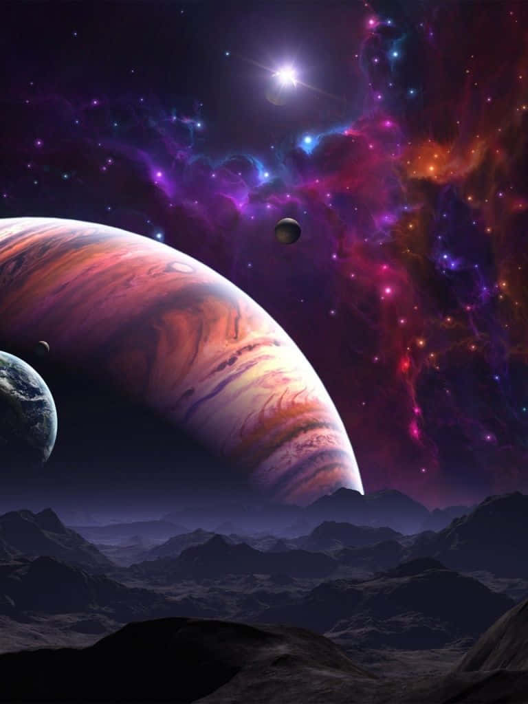 Planetas y la Galaxia Impresionante iPad Fondos de pantalla