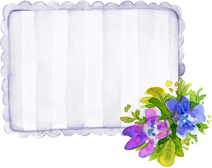 Plantilla de marco floral en acuarela Fondos de pantalla