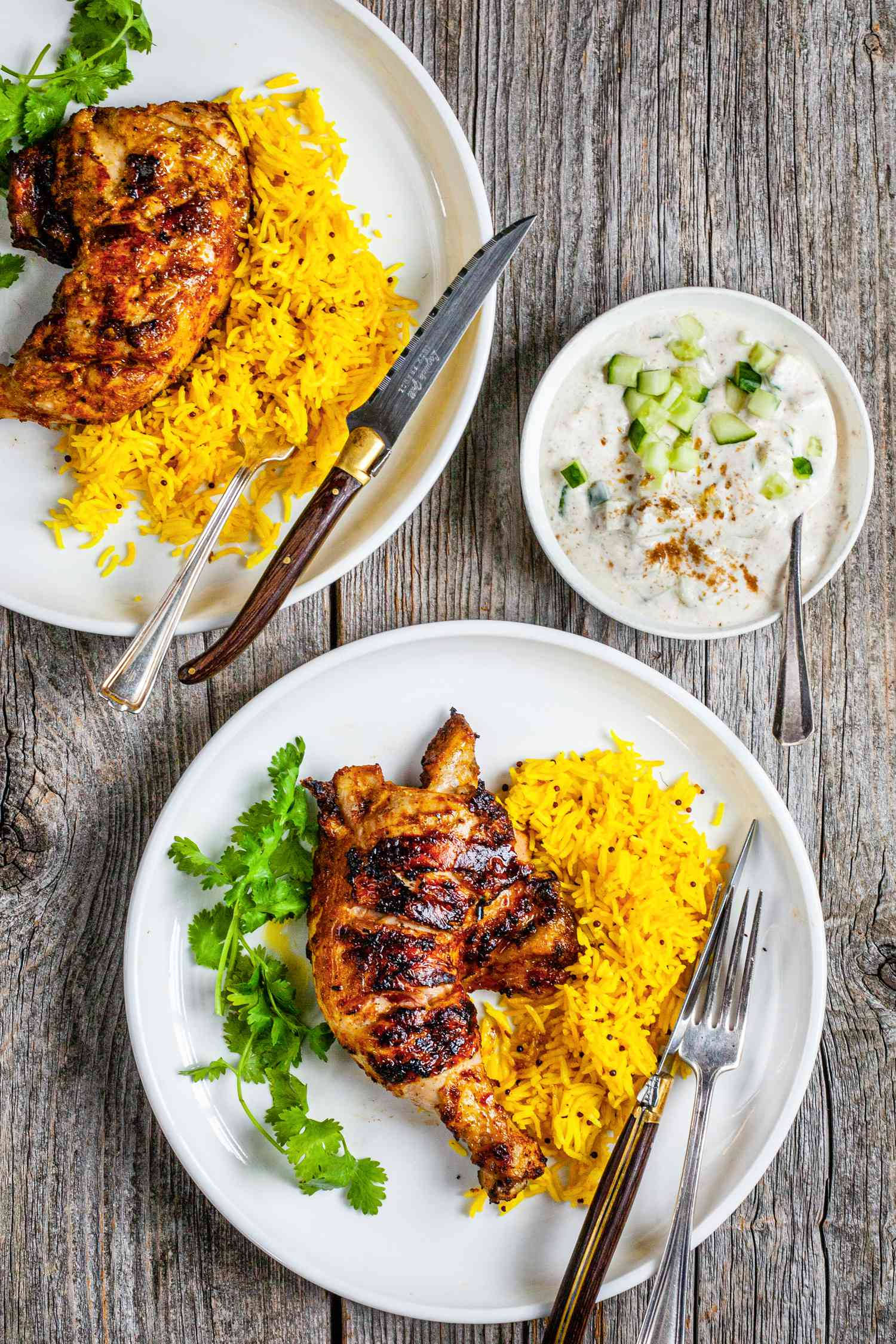 Platos de pollo tandoori Fondos de pantalla
