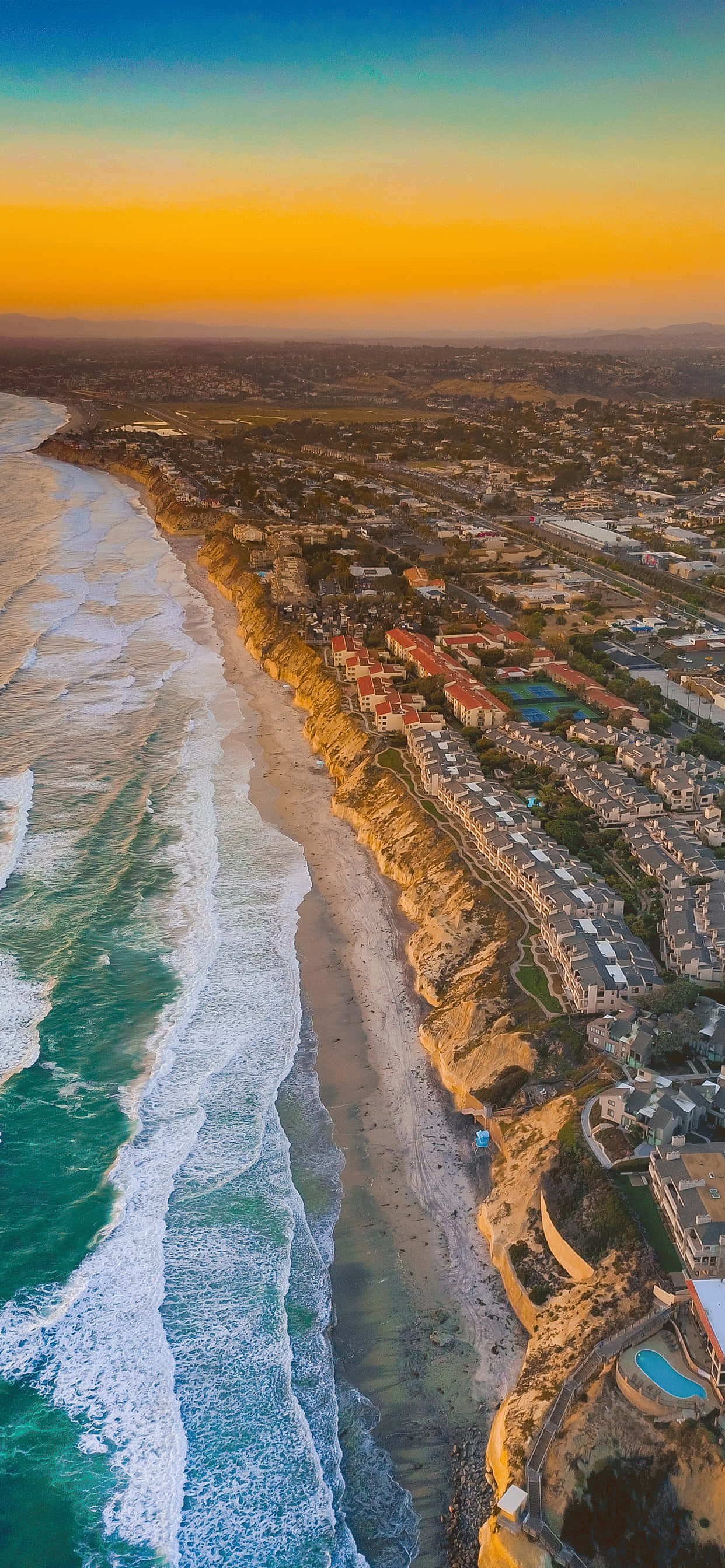 Playa Costera en San Diego para iPhone Fondos de pantalla