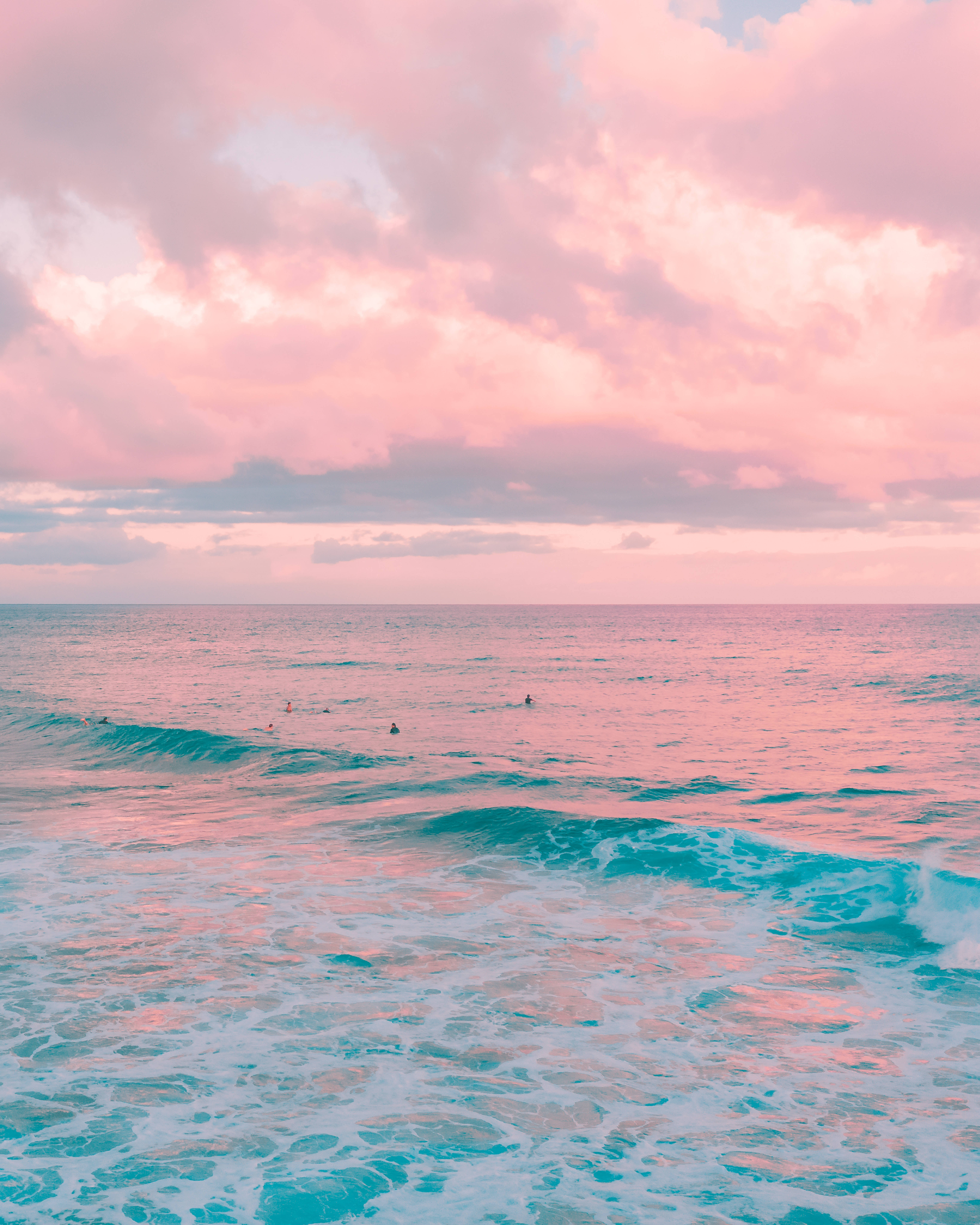 Playa Pastel Rosa y Azul para Android Fondos de pantalla