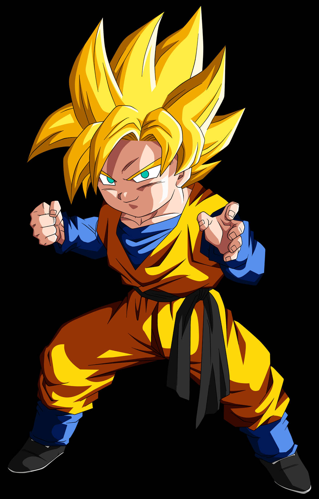 Poder ardiente desatado - Goten en transformación Super Saiyajin Fondos de pantalla