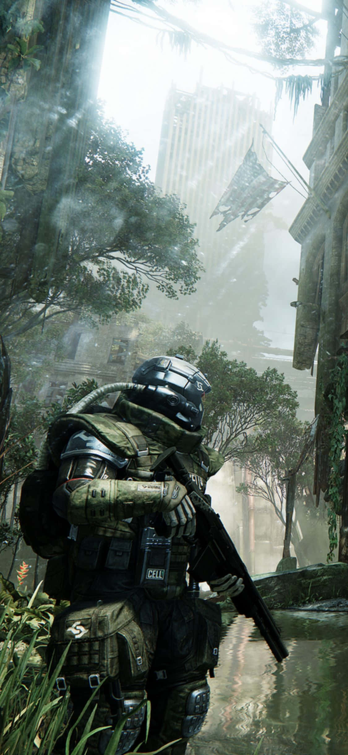 Poder sobrenatural revelado en el nuevo Crysis 3 diseñado para el iPhone X Fondos de pantalla