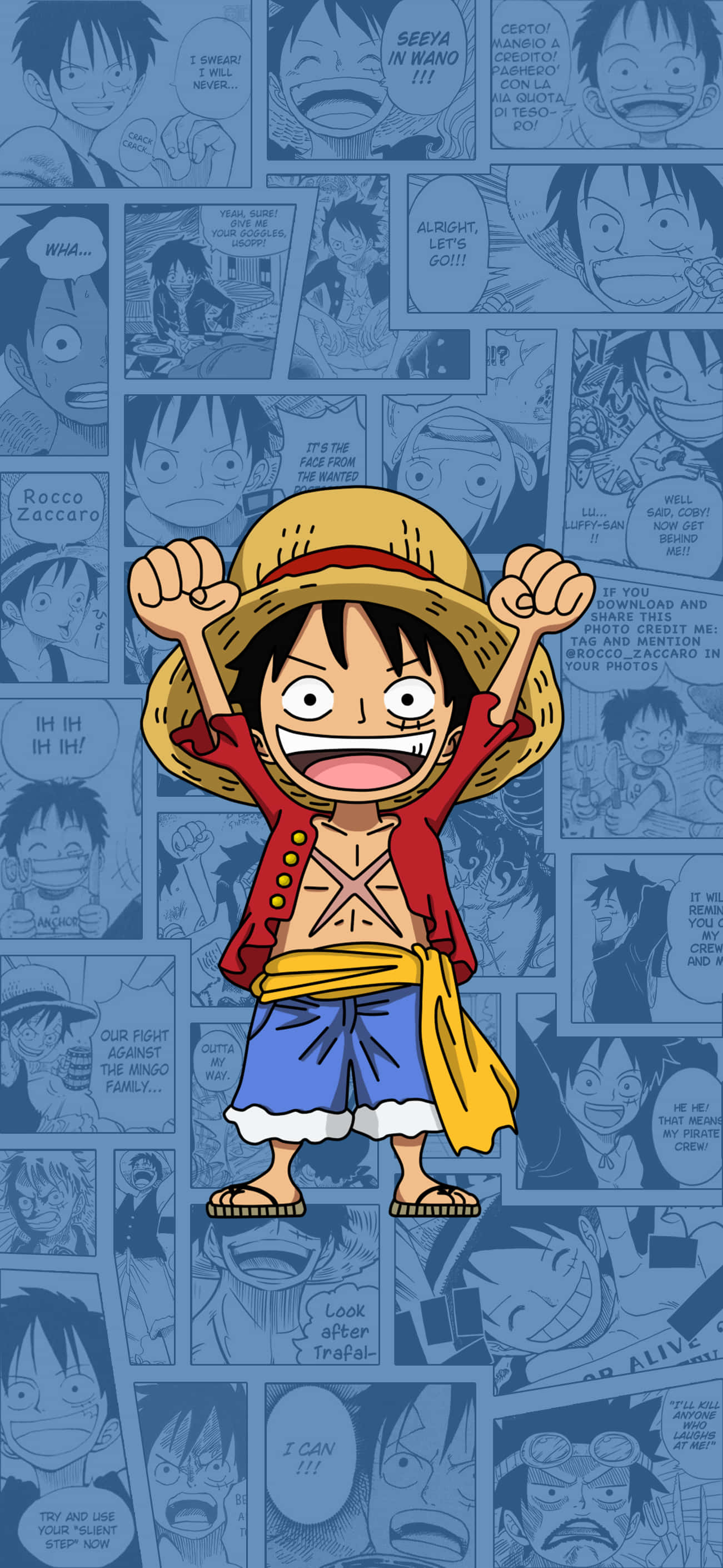 Poderosa postura de Luffy en fondo de pantalla para celular Fondos de pantalla
