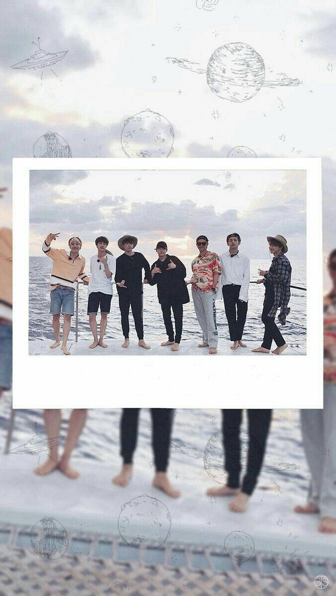 Polaroid Estética de BTS en Yate Fondos de pantalla