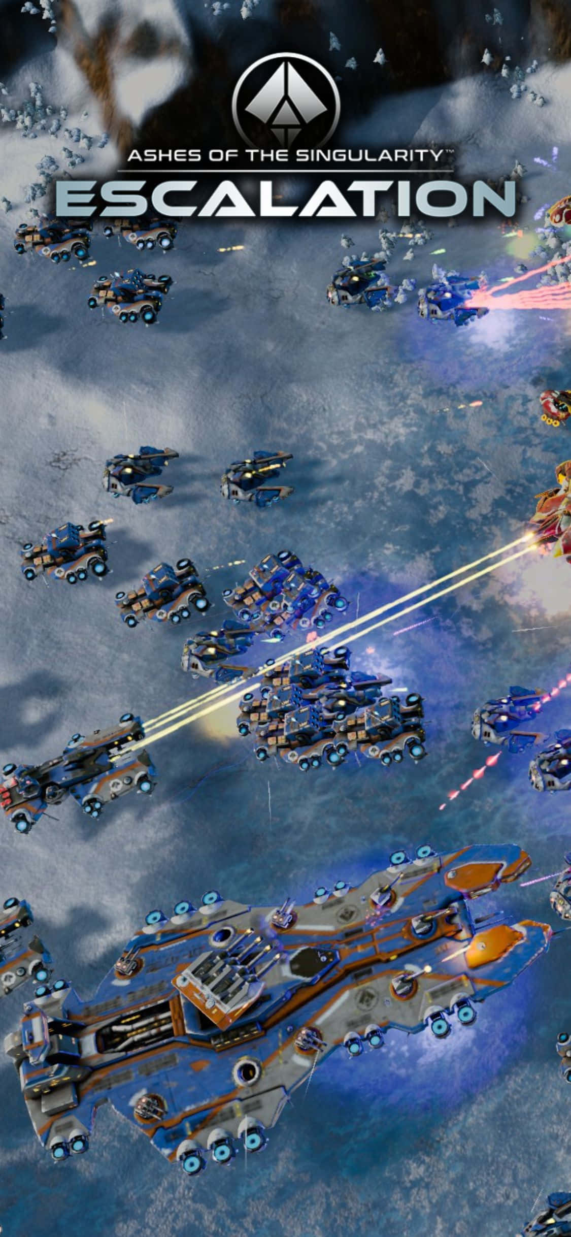 Pon a prueba tus habilidades estratégicas en Ashes Of The Singularity Escalation en iPhone X Fondos de pantalla