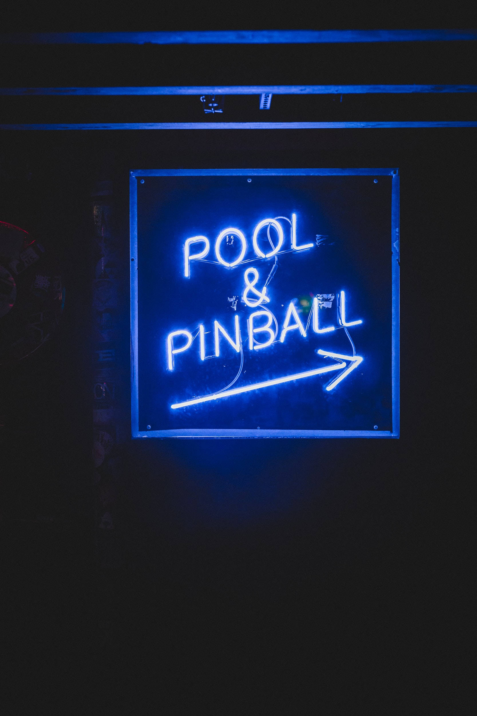 Pool & Pinball Neón Azul iPhone Fondos de pantalla