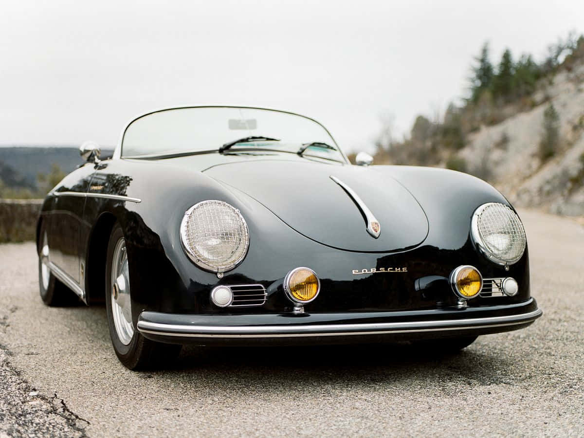 porsche 356 speedster - un clásico auto deportivo negro Fondos de pantalla