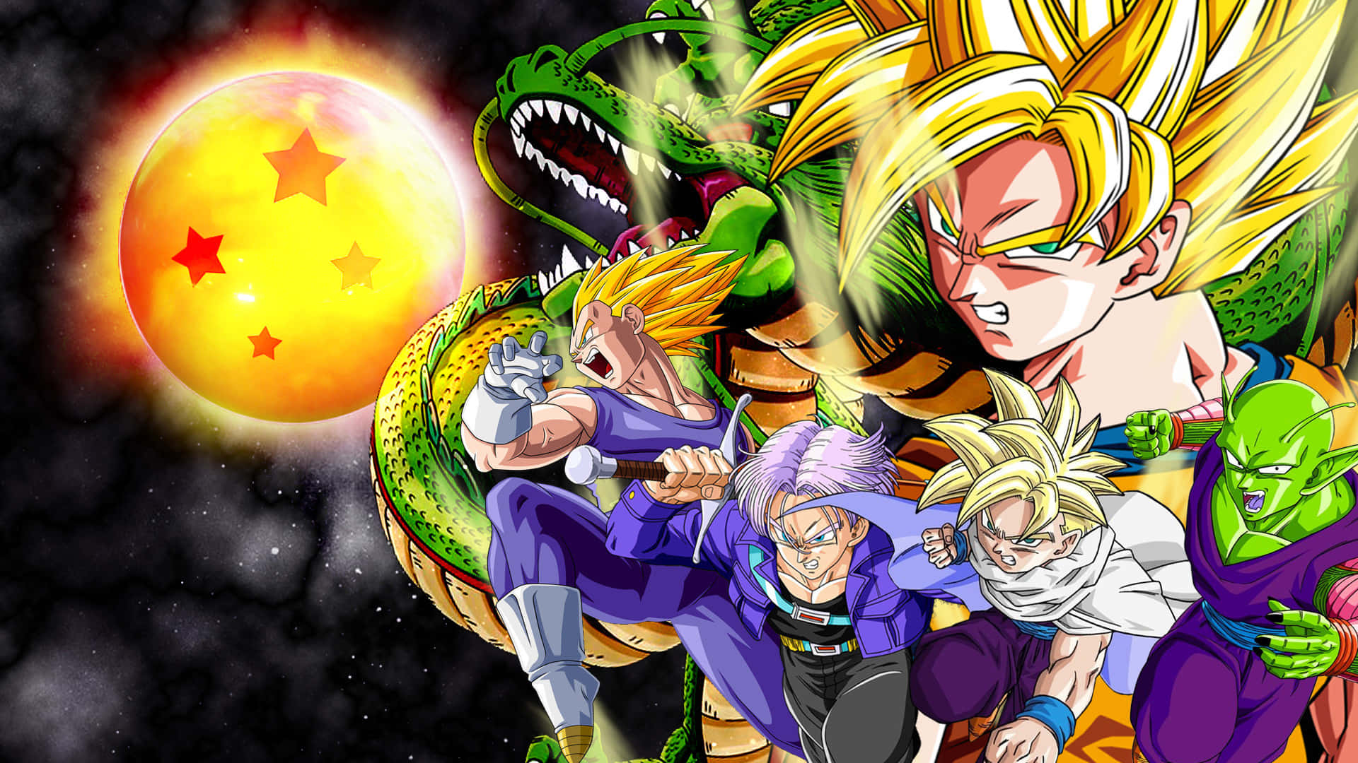 Pose de Batalla Intensa de Goku de Dragon Ball Z Fondos de pantalla