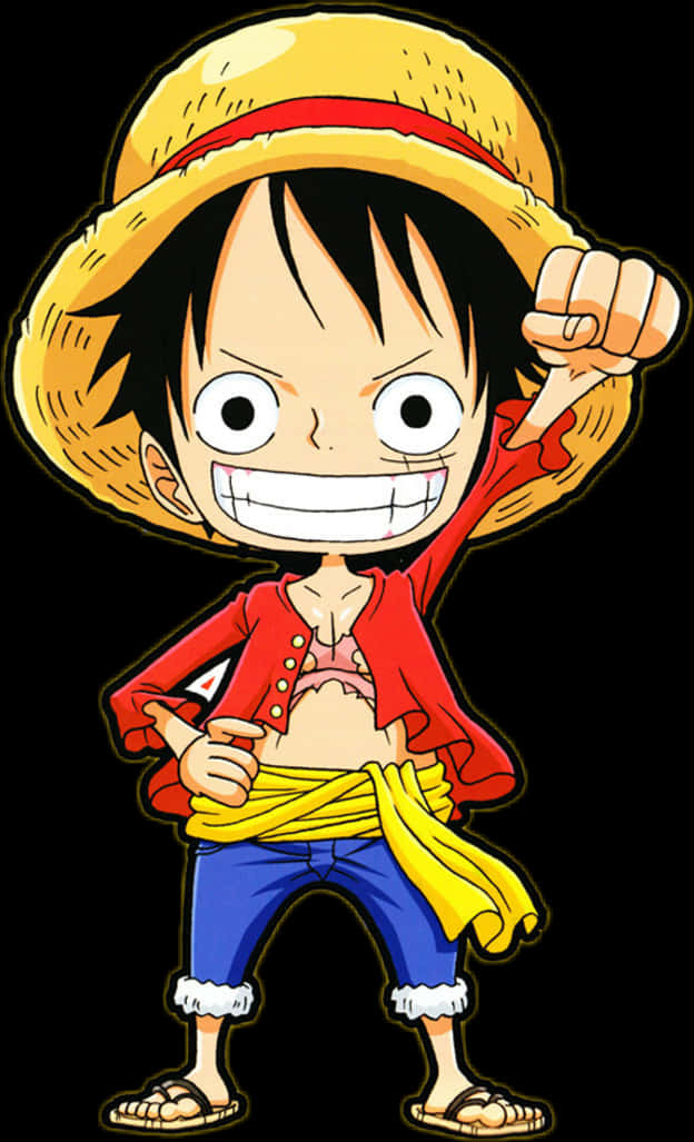 Pose de Luffy con Sombrero de Paja Fondos de pantalla