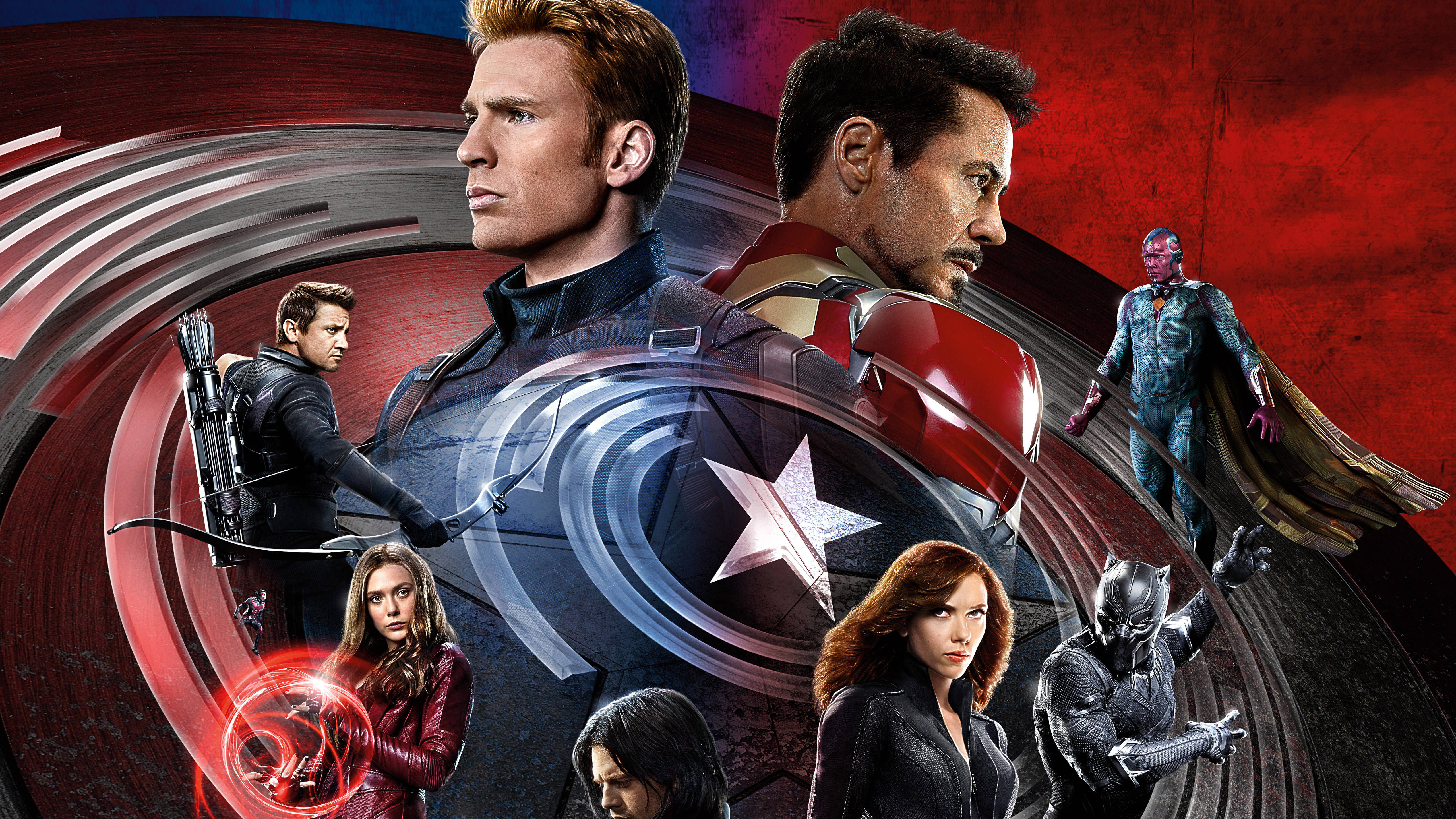Pose espalda con espalda Capitán América: Civil War Fondos de pantalla