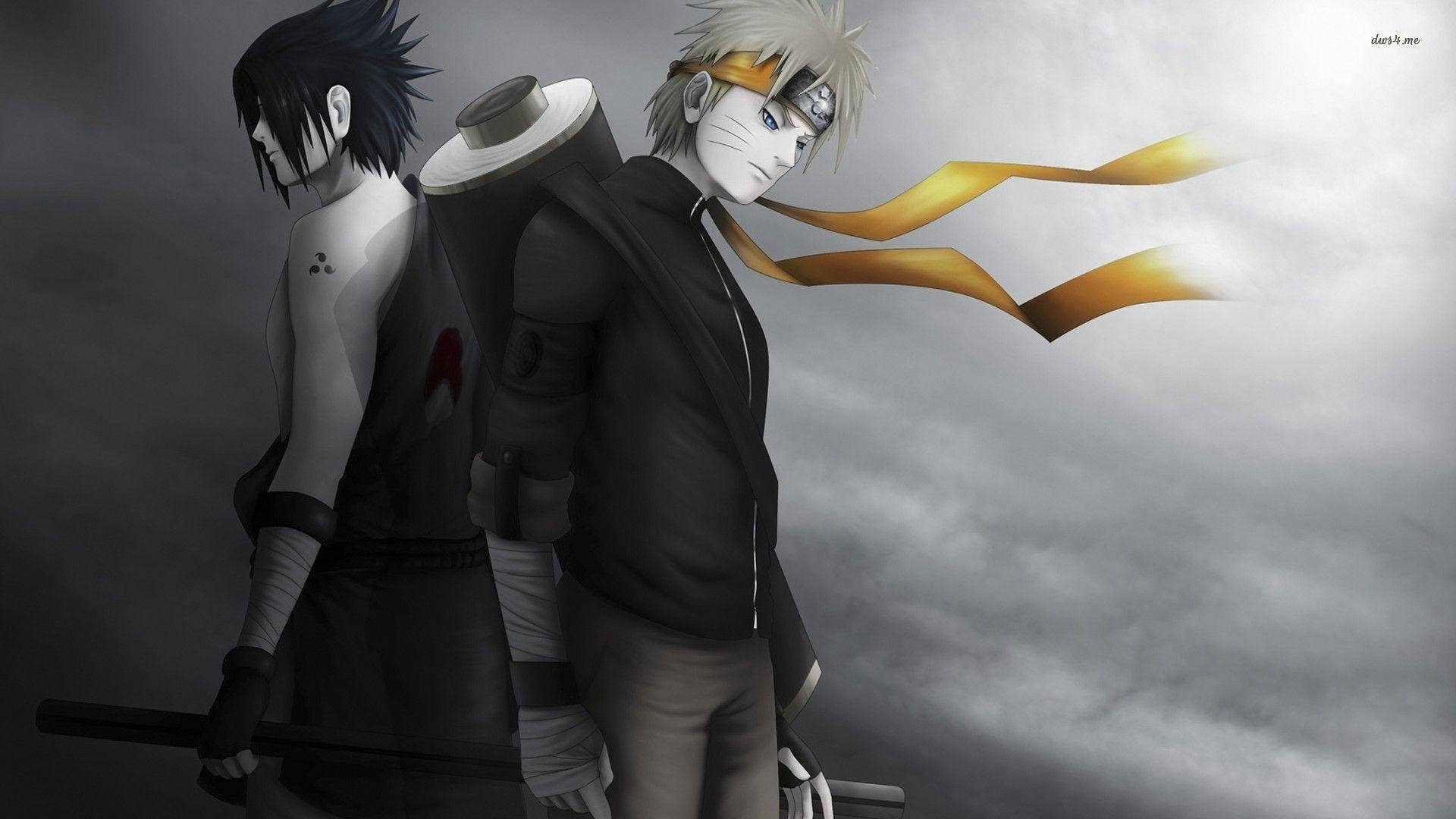 Pose estética de Sasuke y Naruto Fondos de pantalla