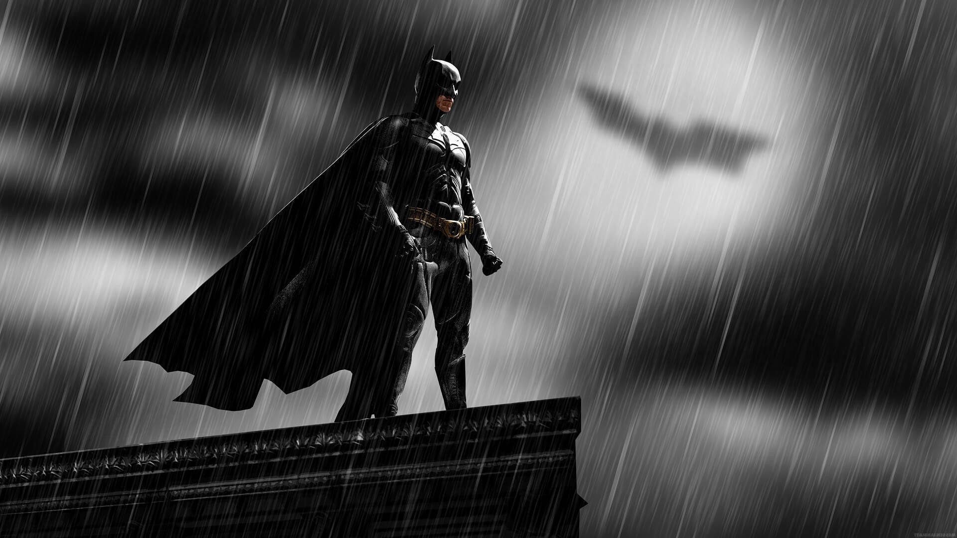 Póster de Batman en Noche Lluviosa Fondos de pantalla