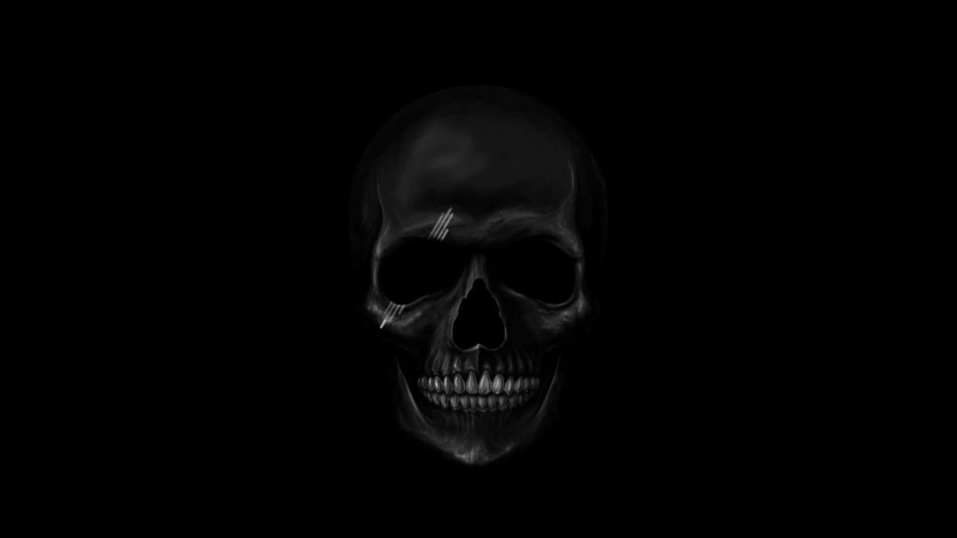 Póster de Calavera Oscura Negra 1920x1080 Fondos de pantalla