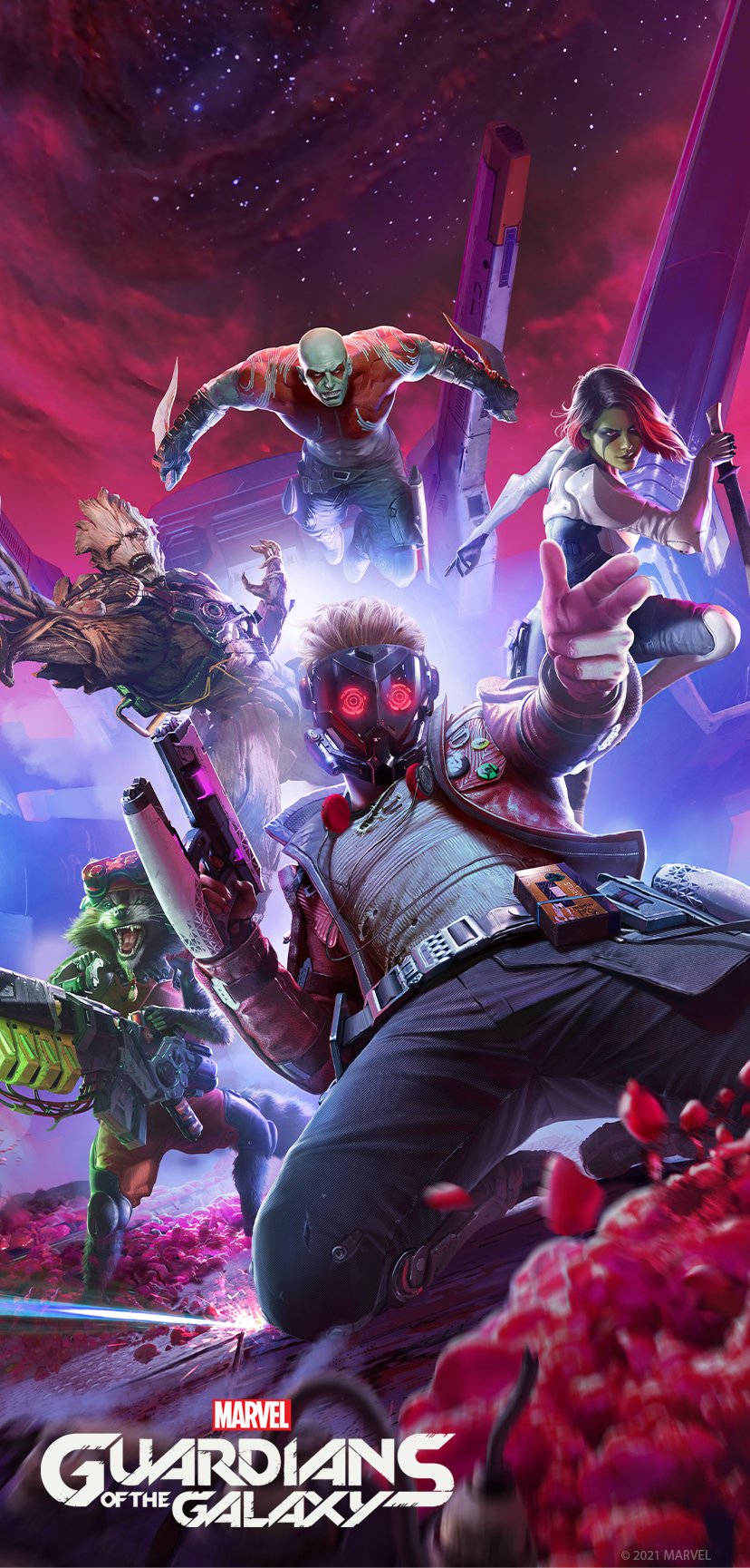 Póster de dibujos animados de Guardianes de la Galaxia en 4K Fondos de pantalla