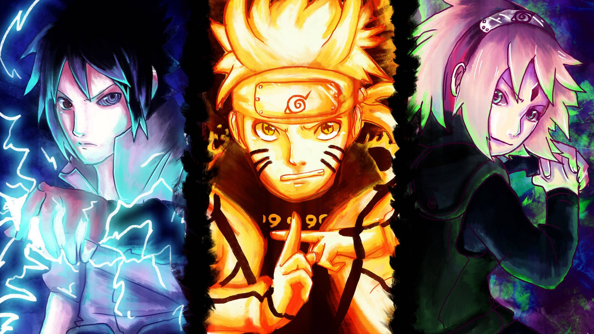 Póster de Naruto, Sasuke y Sakura Fondos de pantalla